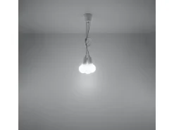 Sollux DIEGO - Lámpara colgante de techo con 3 luces, color blanco