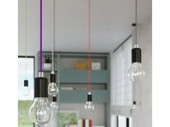 Sollux EDISON - Lámpara colgante de techo con 1 luz Negra, E27