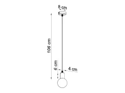 Sollux EDISON - Lámpara colgante de techo con 1 luz Negra, E27