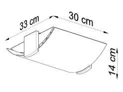 Sollux EMILIO - Lámpara de techo empotrada 2 luces Blanca, Wengué, E27