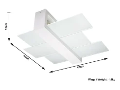 Sollux FENIKS - Lámpara de techo empotrada de 2 luces Blanca, E27
