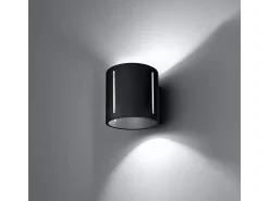 Sollux INEZ - 1 lámpara de pared empotrada en negro, G9