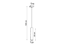 Sollux LAGOS - Lámpara colgante de techo con 1 luz Negra, GU10