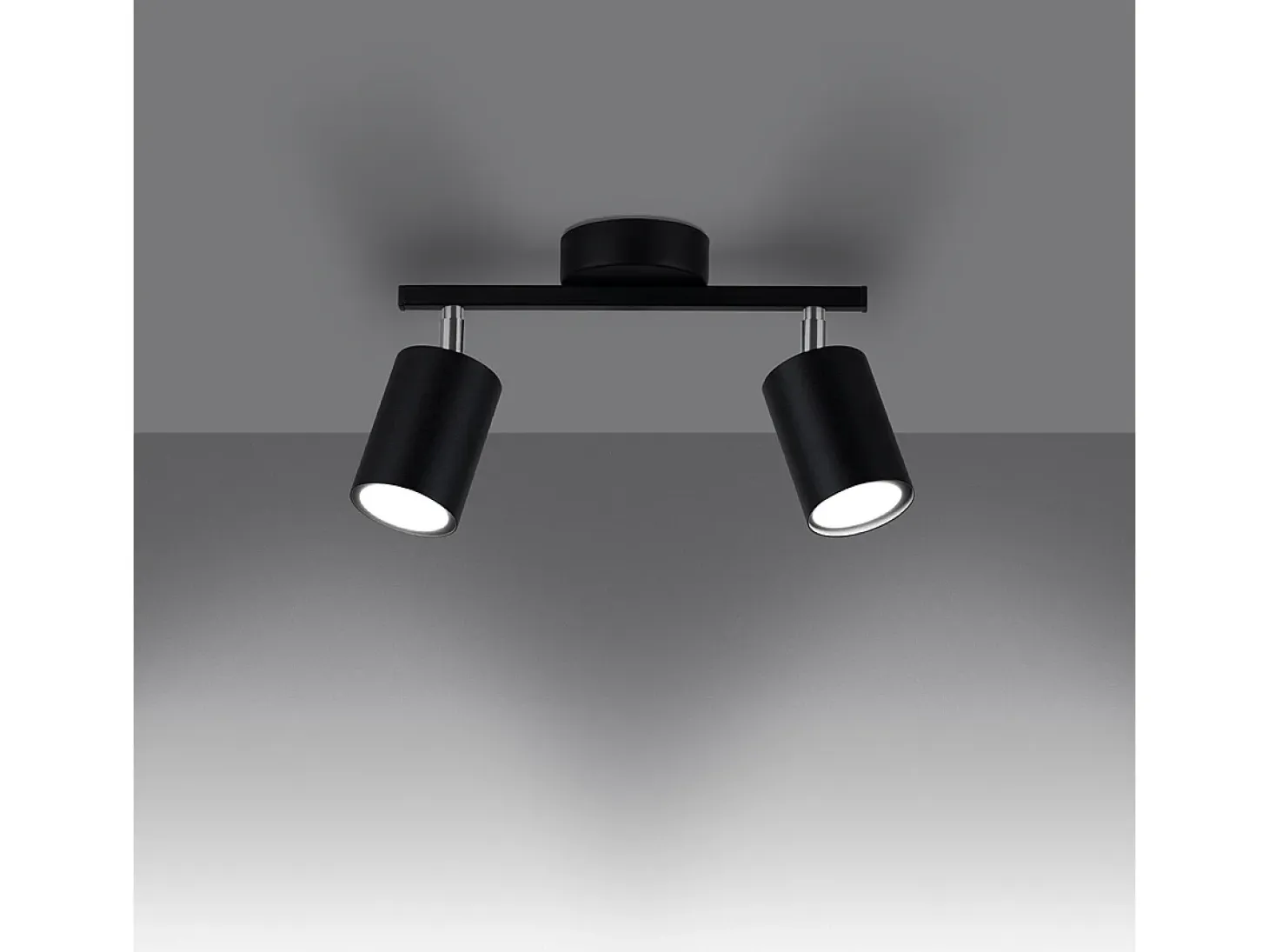 Sollux Lemmi Foco de techo Twin negro