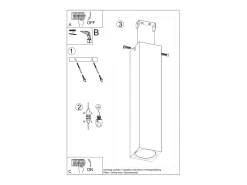 Sollux Lighting Keke Foco empotrable cuadrado de madera de roble, 17cm
