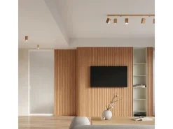 Sollux Lighting Keke Foco de Techo Twin Cuadrado Roble Madera, 2x GU10
