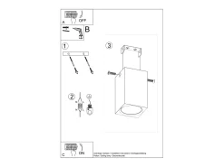 Sollux Lighting Keke Foco empotrable cuadrado de madera de roble, 30cm