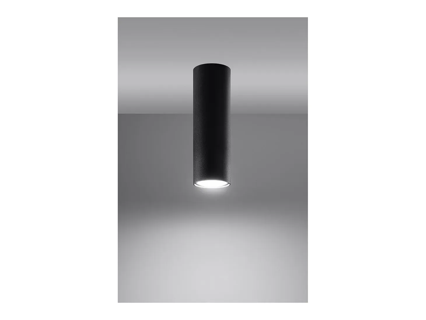 Sollux Lighting Lagos Downlight de Superficie, Negro, 20cm