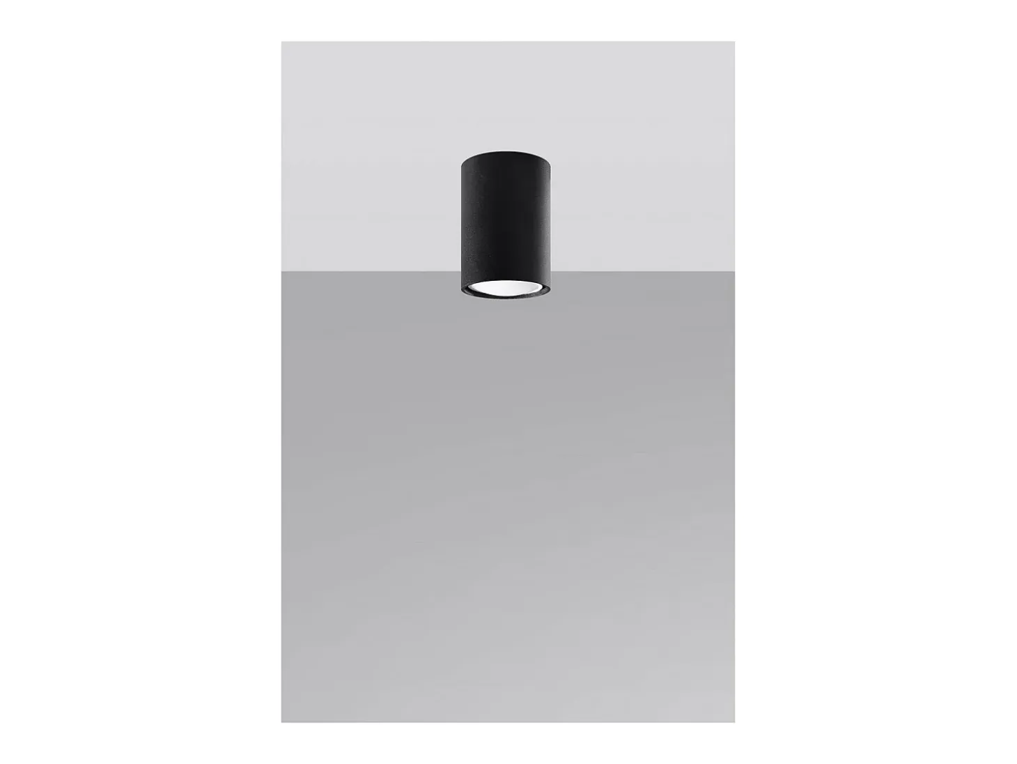 Sollux Lighting Lagos Downlight de Superficie, Negro, 10cm
