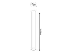 Sollux Lighting Lagos Downlight de Superficie, Blanco, 60cm