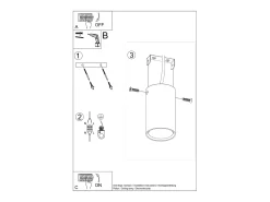 Sollux Lighting Lagos Downlight de Superficie, Blanco, 10cm