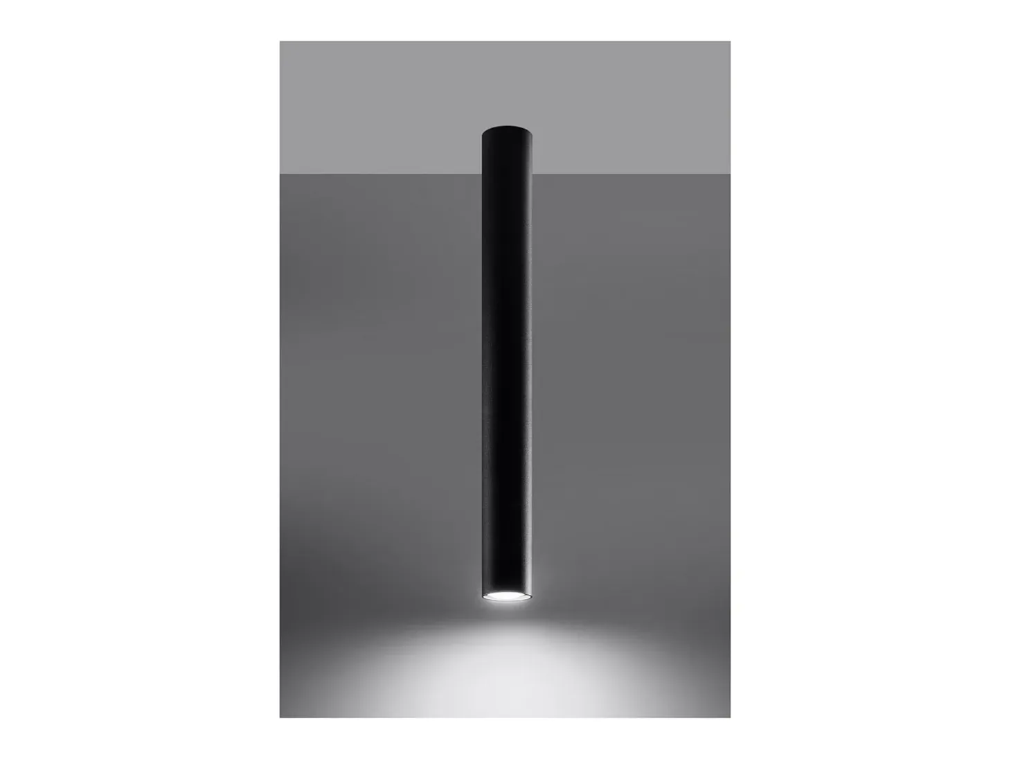 Sollux Lighting Lagos Downlight de Superficie, Negro, 60cm