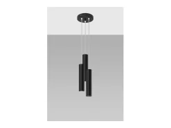 Sollux Lighting Lagos Plafón Colgante Cluster, Negro, 3x GU10