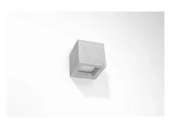 Sollux Lighting Leo Up & Down Aplique Gris Cemento, 12cm