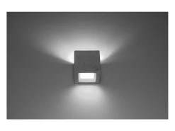 Sollux Lighting Leo Up & Down Aplique Gris Cemento, 12cm