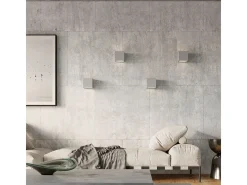 Sollux Lighting Leo Up & Down Aplique Gris Cemento, 12cm