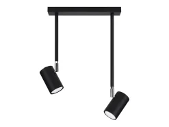 Sollux Lighting Norano Foco de techo Twin, negro, 2x GU10