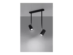 Sollux Lighting Norano Foco de techo Twin, negro, 2x GU10