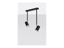 Sollux Lighting Norano Foco de techo Twin, negro, 2x GU10