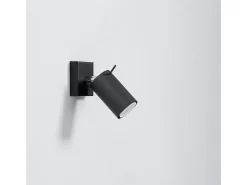 Sollux Lighting Ring Foco individual, negro, 1x GU10