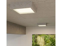 Sollux Lighting Riza Plafón de Empotrar Gris Cemento, 33cm