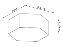 Sollux Lighting Sunde Plafón Decorativo Empotrado, Blanco, 11,5cm