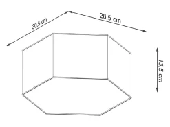 Sollux Lighting Sunde Plafón Decorativo Empotrado, Blanco, 13,5cm