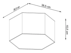 Sollux Lighting Sunde Plafón Decorativo Empotrado, Blanco, 15,5cm