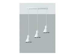 Sollux Lighting Taleja Lámpara de Techo Colgante Bar, Blanca, 3x ES111