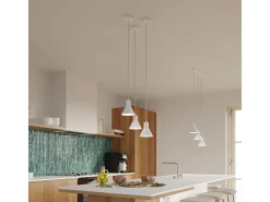 Sollux Lighting Taleja Lámpara de Techo Colgante Bar, Blanco, 3x E27