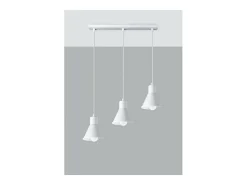 Sollux Lighting Taleja Lámpara de Techo Colgante Bar, Blanco, 3x E27