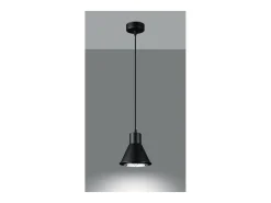 Sollux Lighting Taleja Lámpara de Techo Colgante Dome, Negro, 1x ES111