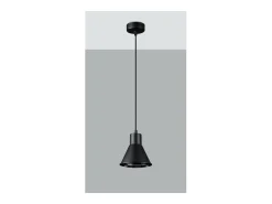 Sollux Lighting Taleja Lámpara de Techo Colgante Dome, Negro, 1x ES111