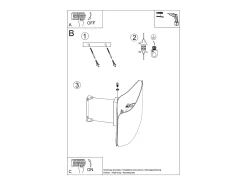 Sollux Lighting Tila Aplique Up & Down, Blanco, 40cm