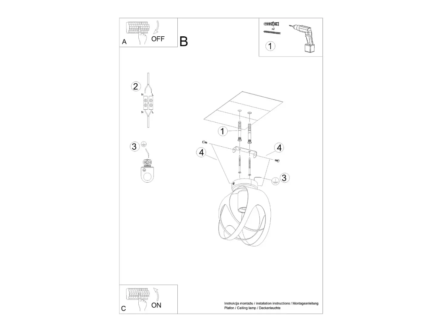 Sollux Lighting Tulos Foco Semi Empotrado, Blanco, 1x E27