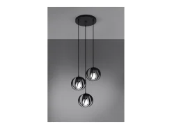 Sollux Lighting Tulos Lámpara de Techo Colgante Cluster, Negro, 3x E27