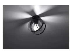 Sollux Lighting Tulos Lámpara semiempotrable, negra, 1x E27
