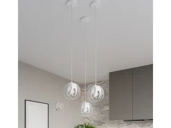 Sollux Lighting Tulos Plafón Colgante Esférico, Blanco, 1x E27