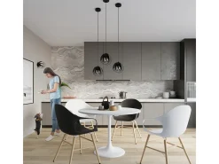 Sollux Lighting Tulos Plafón Colgante Esférico, Negro, 1x E27
