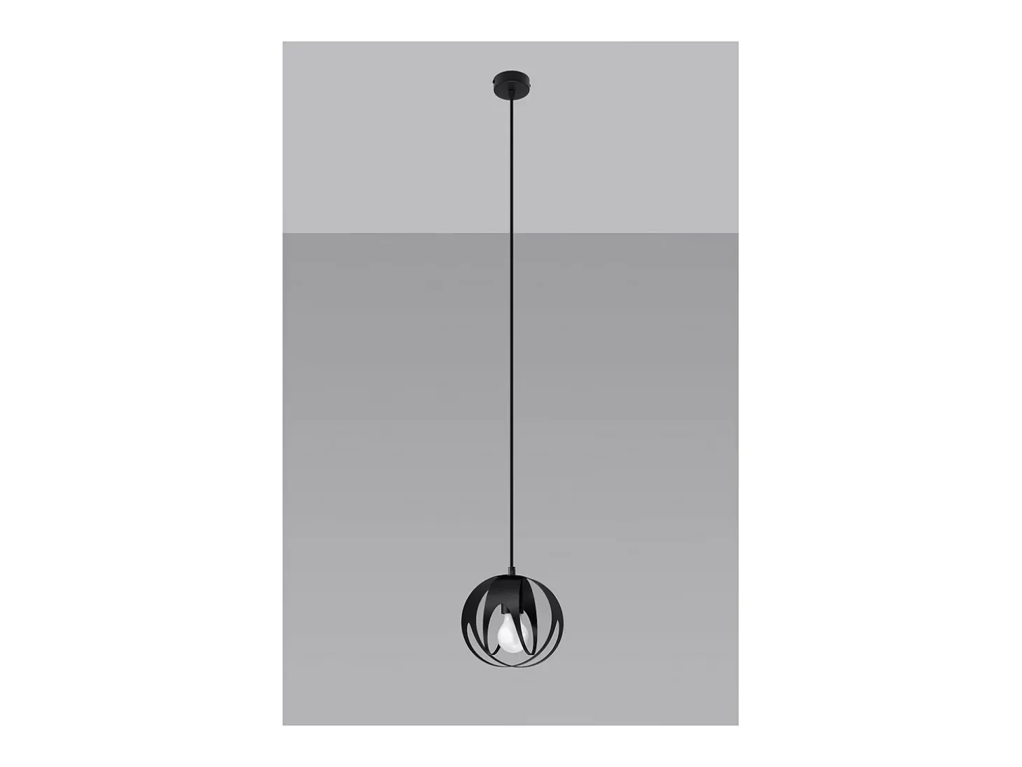 Sollux Lighting Tulos Plafón Colgante Esférico, Negro, 1x E27