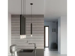Sollux Lighting Wezyr Lámpara de Techo Colgante Bar, Negro, 2x G9