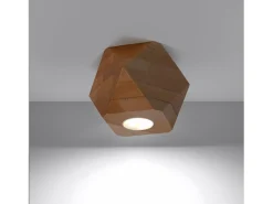 Sollux Lighting Woody Downlight de Superficie, Madera Natural, 1x GU10