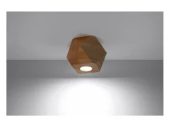 Sollux Lighting Woody Downlight de Superficie, Madera Natural, 1x GU10