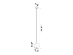Sollux Lighting Woody Plafón Colgante Esférico, Madera Natural, 1x GU10