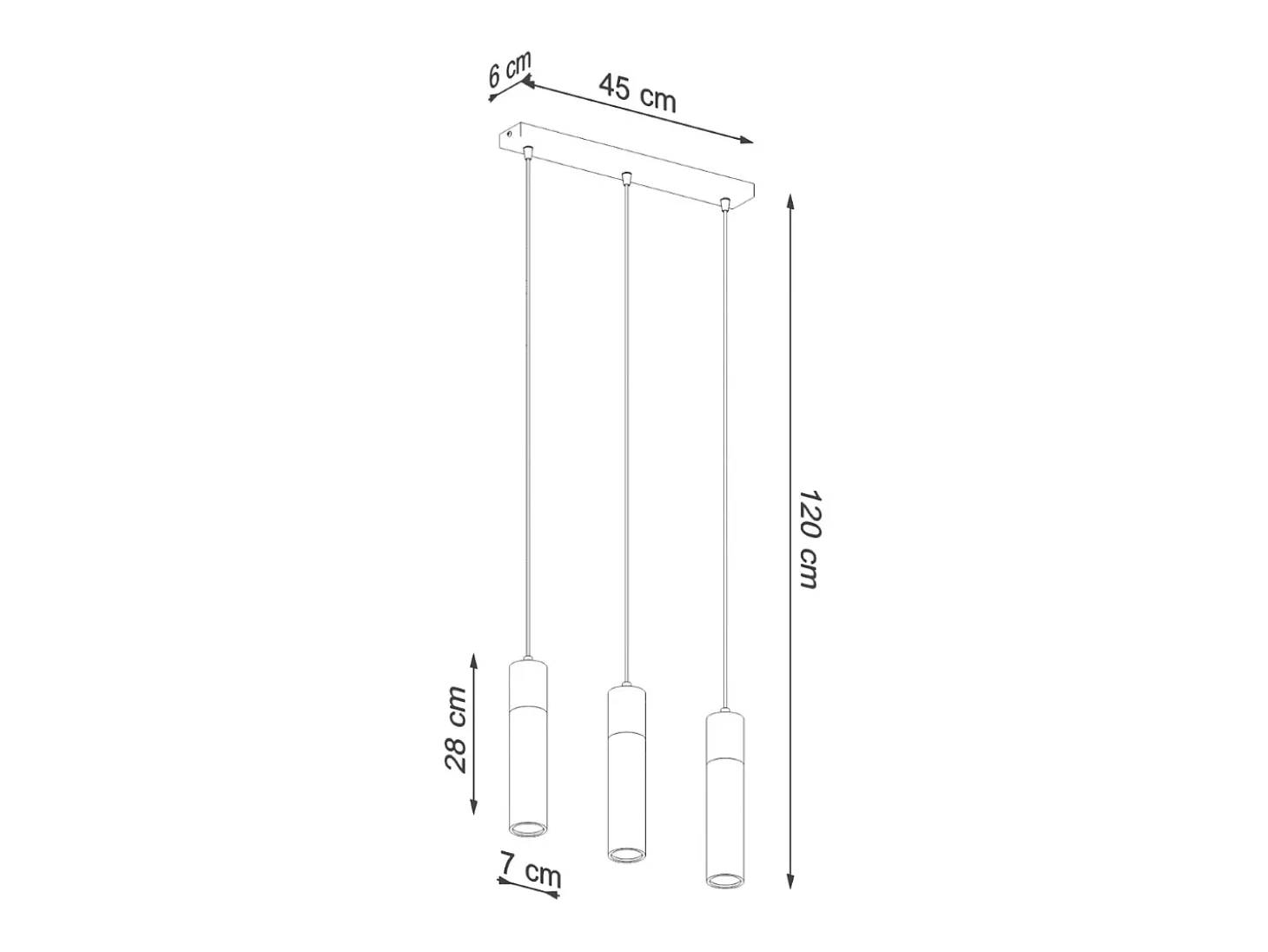Sollux Lighting Zane Bar Lámpara de Techo Colgante Gris Hormigón, Madera Natural, 45cm