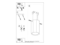 Sollux Lighting Zeke Foco empotrable octogonal de madera de roble, 30cm