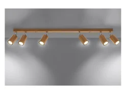 Sollux Lighting Zeke Foco de Techo Octágono Barra Madera Roble, 6x GU10