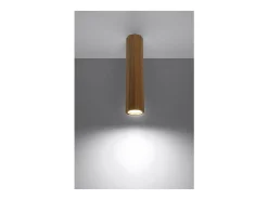 Sollux Lighting Zeke Foco empotrable octogonal de madera de roble, 17,5 cm