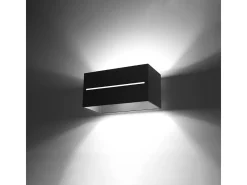 Sollux LOBO MAXI - Aplique de pared empotrado 2 Light Up Down Negro
