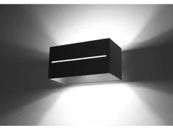 Sollux LOBO MAXI - Aplique de pared empotrado 2 Light Up Down Negro